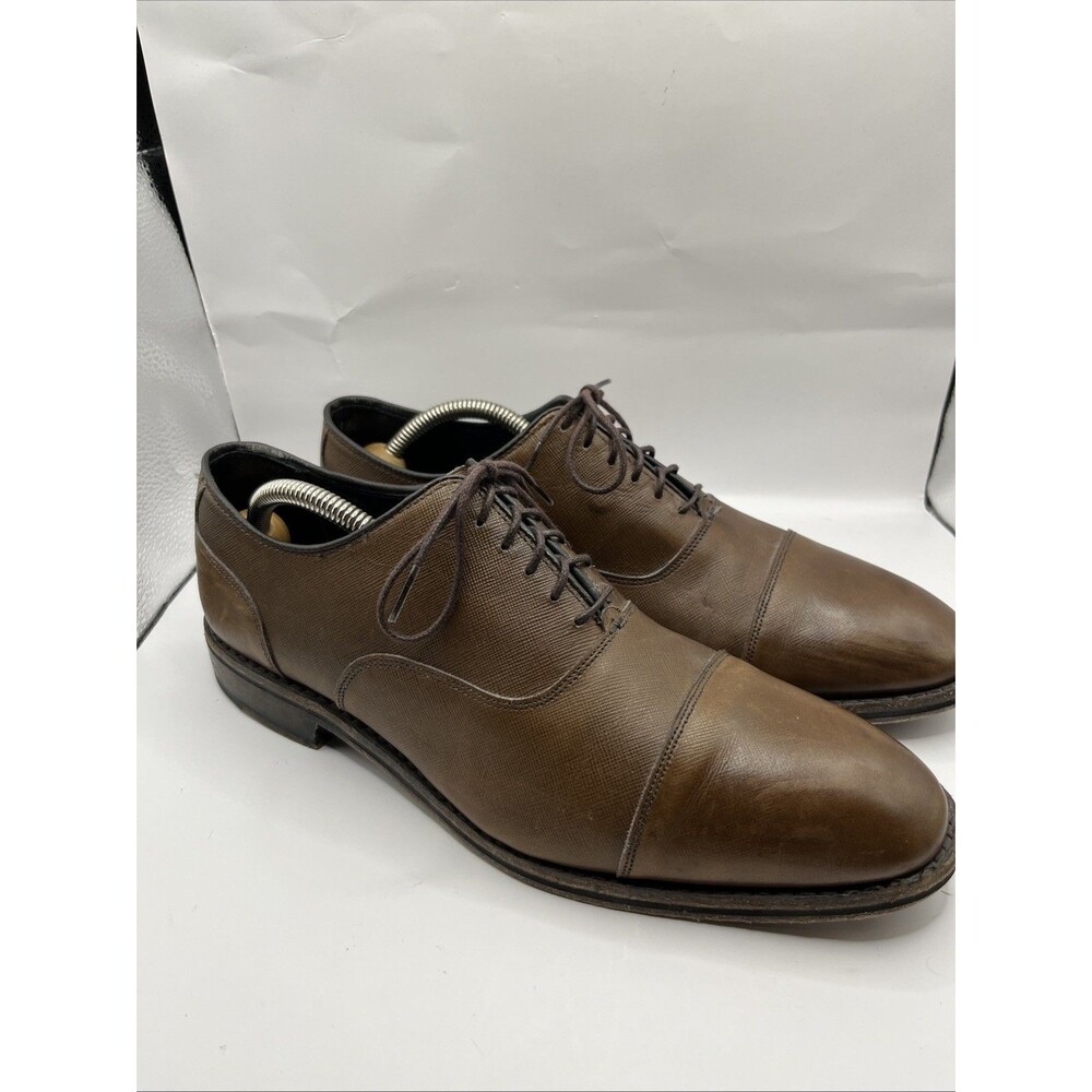 Allen Edmonds Strand Cap Toe Oxford Brown Leather Dress Shoes 8.5 D USA